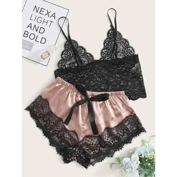 Sovkläder för kvinnor Lounge Satin Siden Pyjamas Set Dam Topp Byxor Blommig Tryckt Sovkläder Höst Pyjamas Hemmakläder Nattkläder