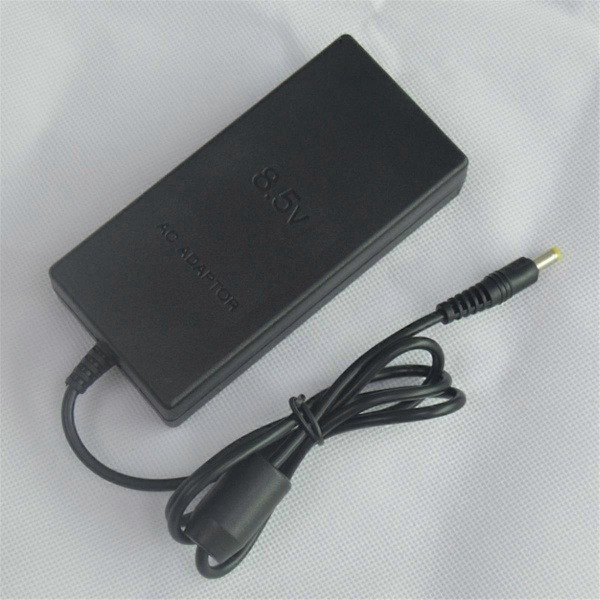 AC-strømadapter, kompatibel med PS2 Slim EU-stik, 2-vejs DC 8.5V