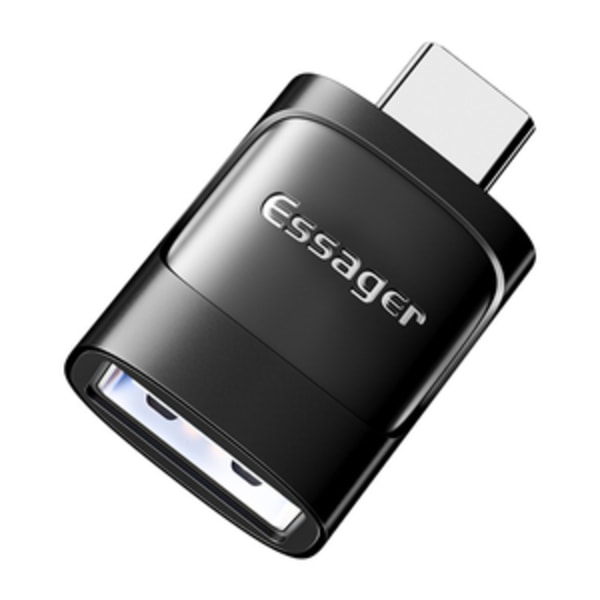 XJ-Adapteri OTG USB 3.0 naaras - USB-C uros Essager (musta)