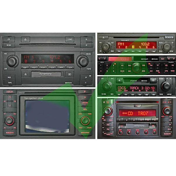 XJ Bluetooth-ljudadapter med högtalartelefon för bilstereo Passar A2 A3 8L 8P B5 B6 B7 A6