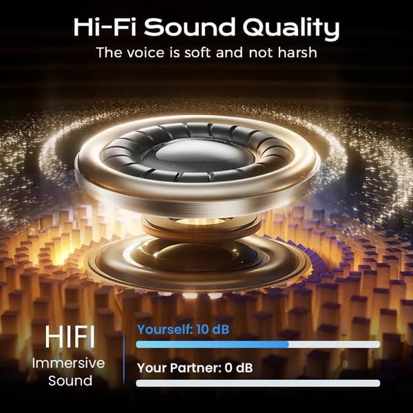 Bluetooth 5.4 Puteputehøyttaler, Ultratynn Benledning Søvnhøyttaler Med 30/60/90-Minutters Timer, Blå