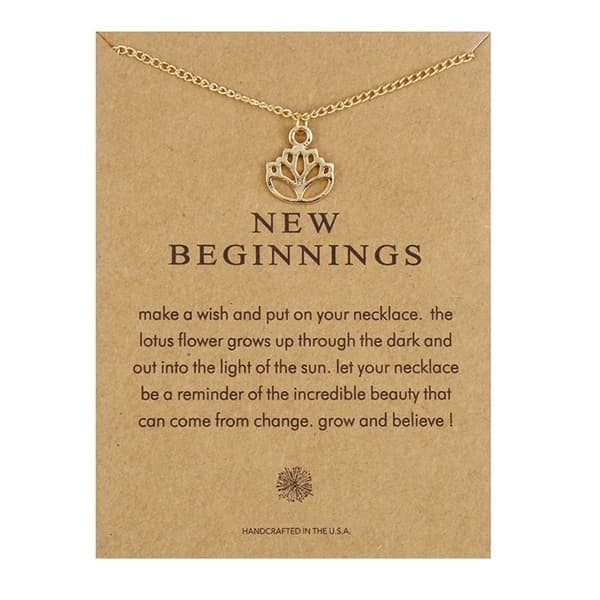 XJ-Lahjakaulakoru Kulta New Beginnings Ketju Riipus