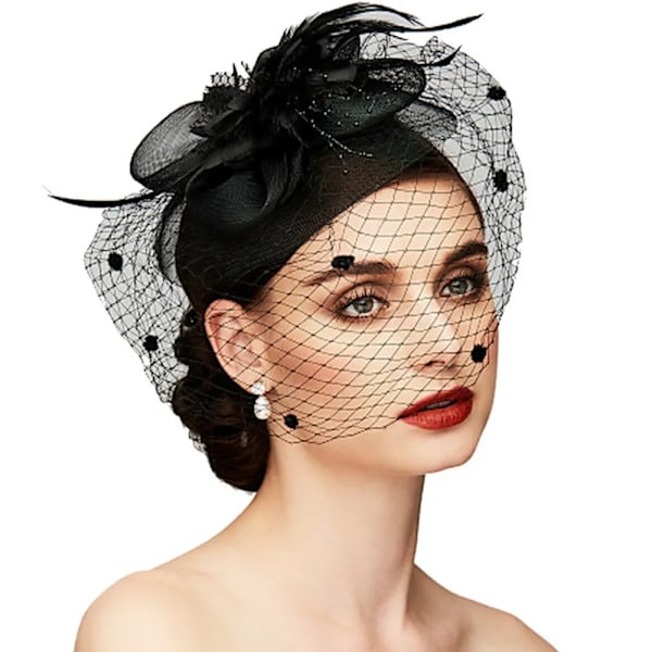 Flerfarget blomsterhodeplagg, brudehodeplagg, hatt, hårnål, hårnåler, fascinator hårnål