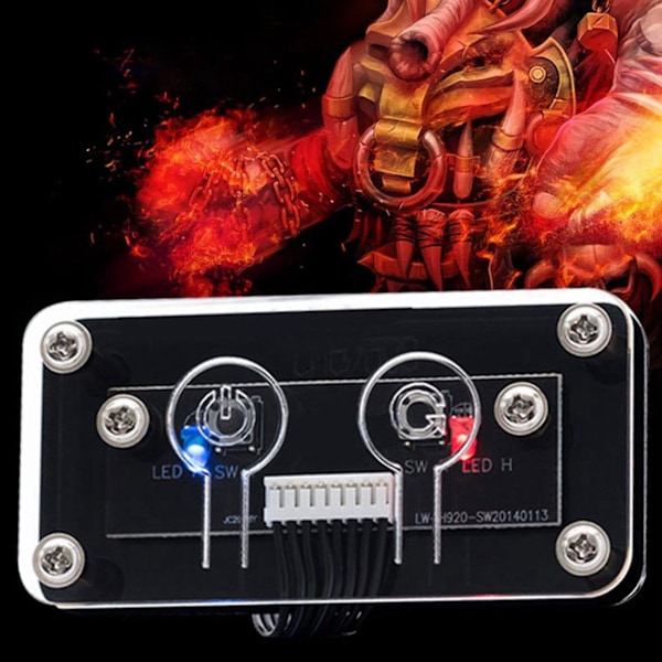 XJ-3x Stationär Dator Switch Extern Strömbrytare Strömknapp+omstartsknapp PC-fodral Strömförsörjning B