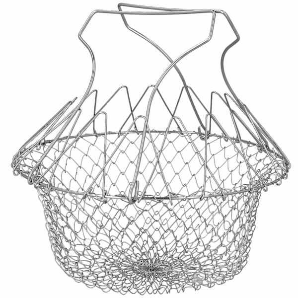 XJ-Expanderbar Fritöskorg i Rostfritt Stål - 23 cm