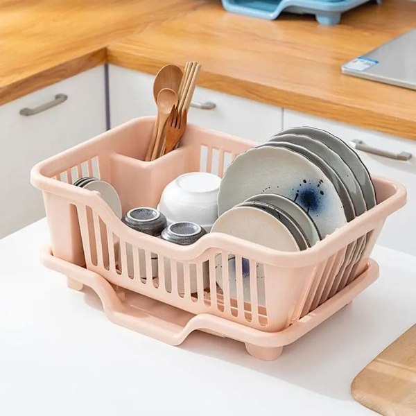 XJ-Plastbestikbakke, Holdbar Firkantet Opbevaringshylde, Praktisk Opbevaringskurv