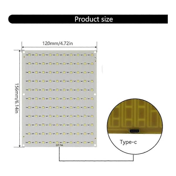 10 pcs Bamboo CMYK LED Backlight Board CMYK Lithophane LED Backlight Board 5V1A USB-C Power Supply 10x11 110bit