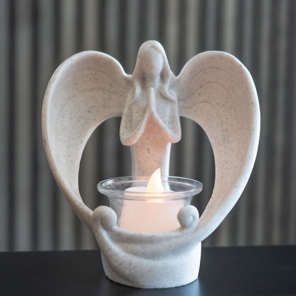Englefigurer Fyrfadsstage