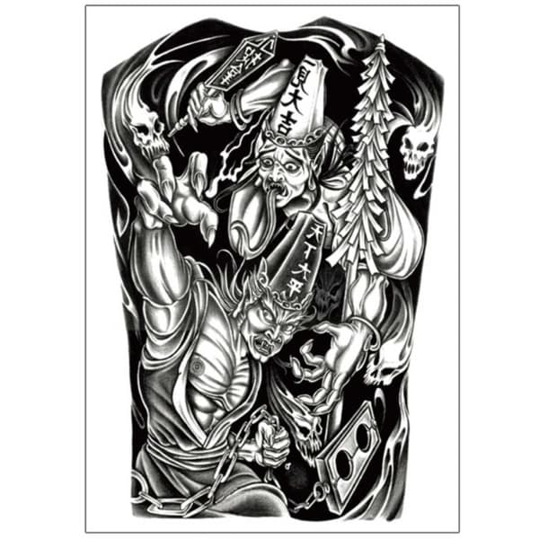 XJ-Fejktatuering Rygg Japansk Tatuering