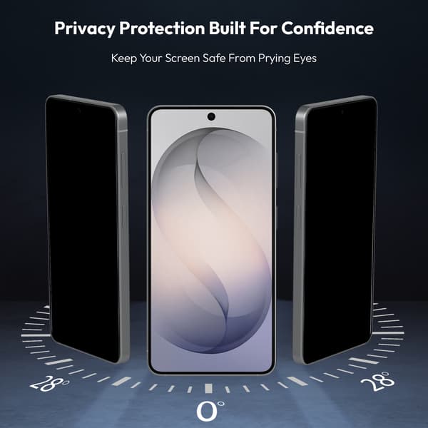 2-Pack Samsung S26 Privacy Screen Protector - Tempered Glass 9H - Super Quality 3D