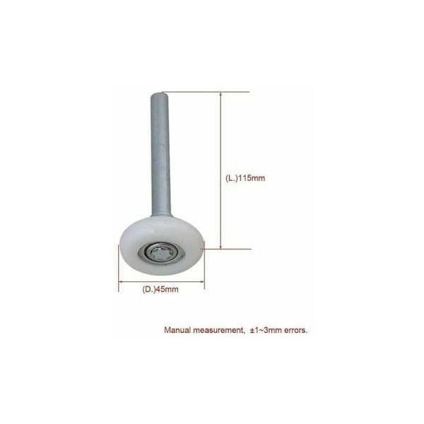 4-pack förseglade kullager nylon garageportsrullar med 115 mm stam