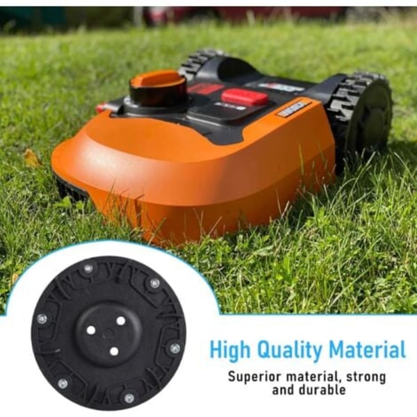 Reservedelsskive for robotgressklipper, roterende skive 6 blader + 6 blader, kompatibel med WORX/Landxcape/Kress/Einhell
