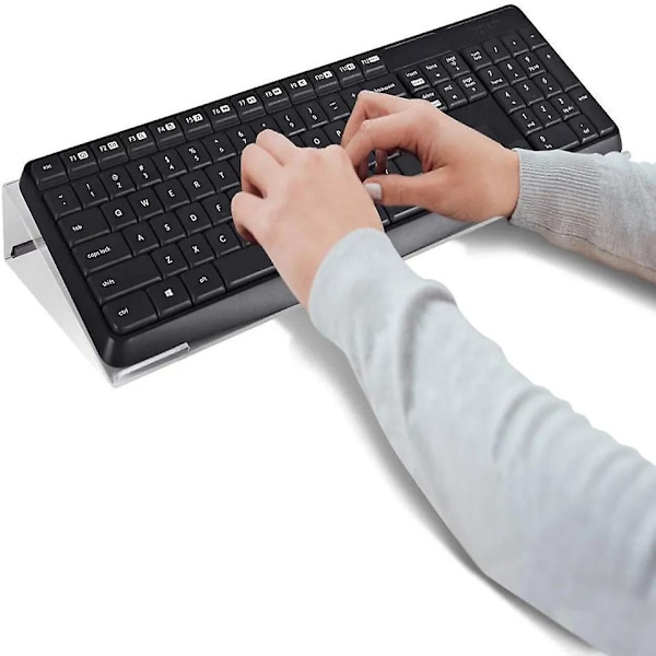 XJ-Skråstilt tastaturstativ Ergonomisk stativ i klar akryl for dataspill og skriving