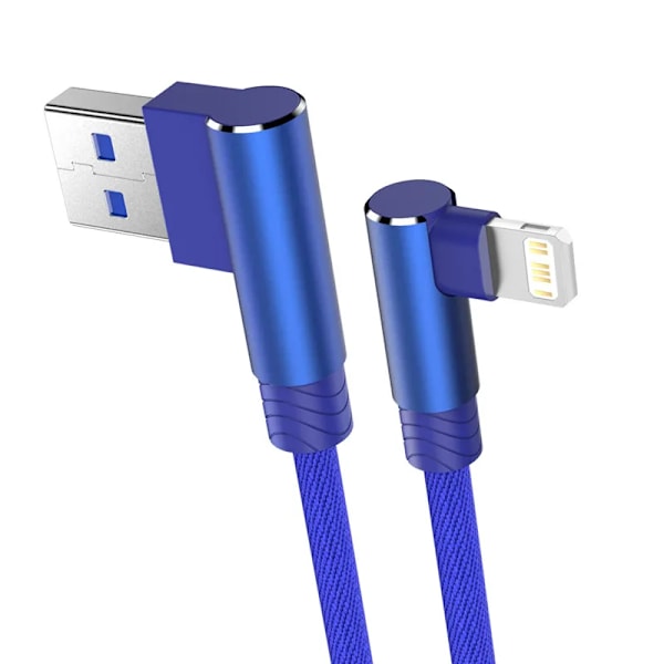 XJ-90 -laturin USB-latauskaapeli iPhone 14 13 12 11 Xs Max Xr X 8 7 6 Plus 5 SE iPad Origin -matkapuhelimelle, pitkä lyhyt datakaapeli, sininen