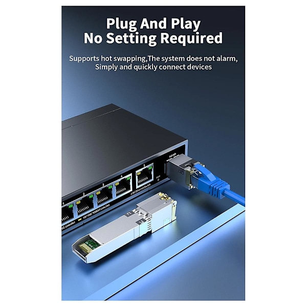 XJ-10g Sfp+ Modul 10gbe Kobber Sfp Moduler Optisk Port Gjør Om Til Rj45 Ethernet Port Gigabit 1000m Tran