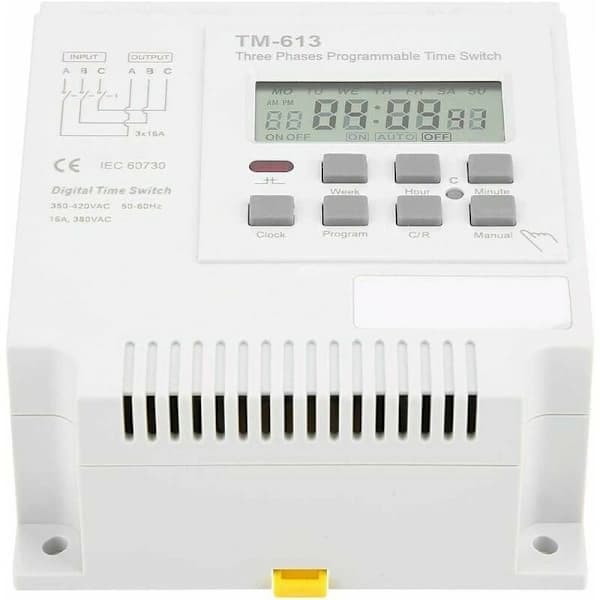 Programmerbar Timer - 380V Timer TM-613 Timerkontakt til Trefaset Motor