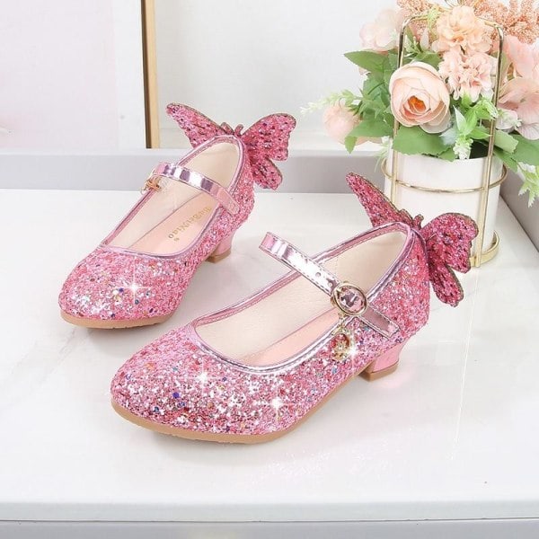 XJ-prinsessakengät Elsa kengät lasten juhlakengät pinkki 20.5cm / koko