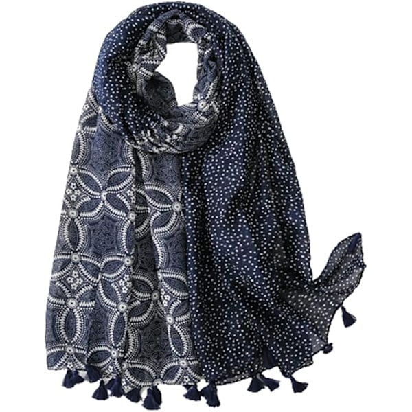 XJ-Dam Skjerf Dame Lett Myk Mote Boho Stil Skjerf Sjal for Alle Årstider