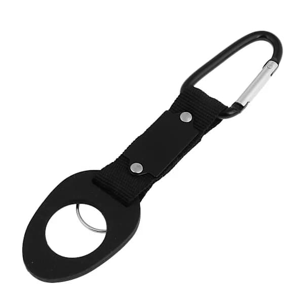 Vattenflaskhållare Bälte Molle Hängande Rem Webbspänne Clip Svart 15.8x4cm