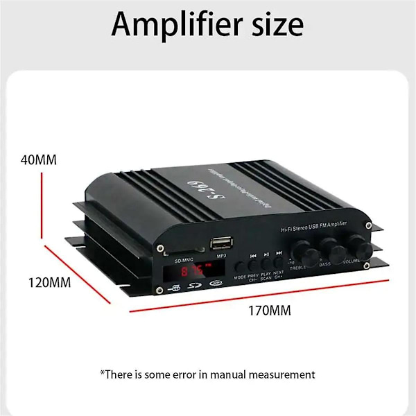 XJ-S-269 4x400w 4.0ch Mini Effektforstærker Audio Karaoke Hjemmebiograf Forstærkere Hjemme Bil Trådløs Forstærker