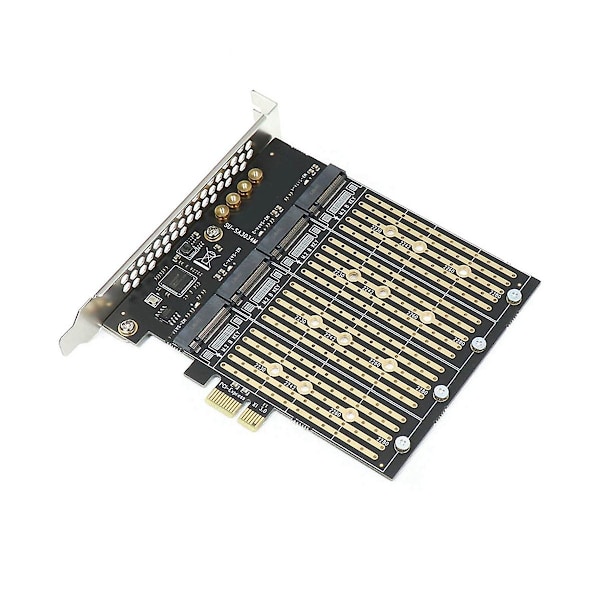 XJ-Multifunksjonell Bærbar Pci-e X1 Til 4 Bit M.2 B-key Ssd Til Pcie Ngff Sata Utvidelseskort Adapter Bil