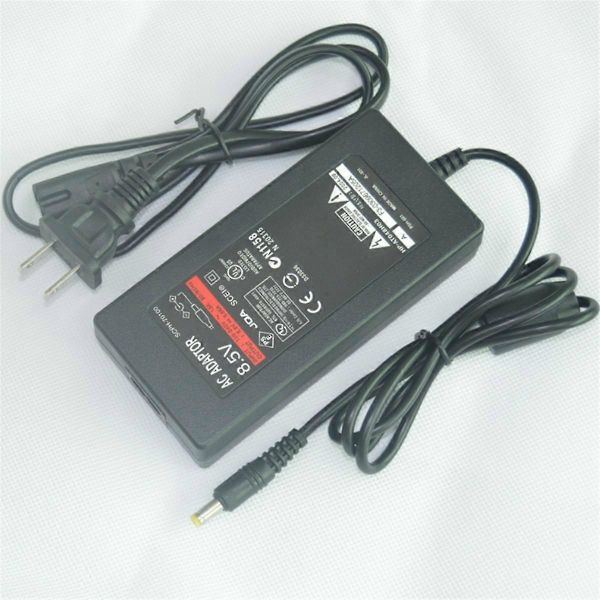AC-strømadapter, kompatibel med PS2 Slim EU-stik, 2-vejs DC 8.5V