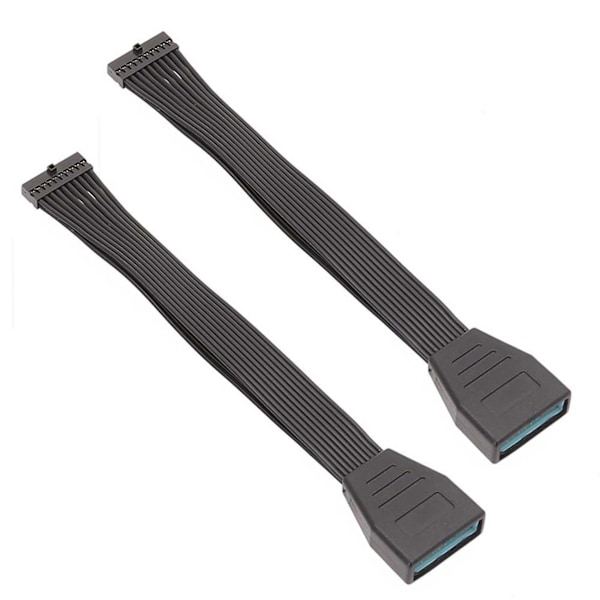 XJ-2kpl Emolevyn USB 3.0 20-nastainen naaras - USB 3.0 20-nastainen uros jatkokaapeli - 15cm
