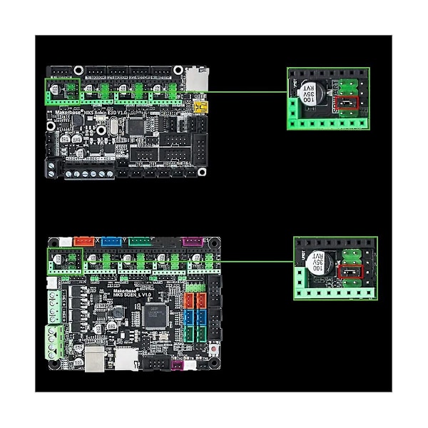 XJ-Mks Tmc2208 V2.0 -ohjain, erittäin hiljainen/matala lämpö Mks Sgen L V1.0/gen L V2.0 -ohjainkortille (5 kpl)