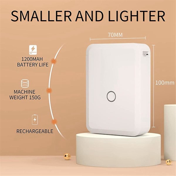 XJ-D110 Termisk Skriver Bluetooth Strekkode Etikettskriver For Kontor Kommersiell Lomme Mini Bluetooth Skriver