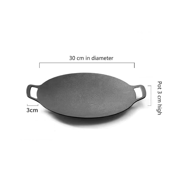 Koreansk BBQ Non-stick Bageplade Rund BBQ Grillplade Grill Non-stick Rund Bageplade (universal 3