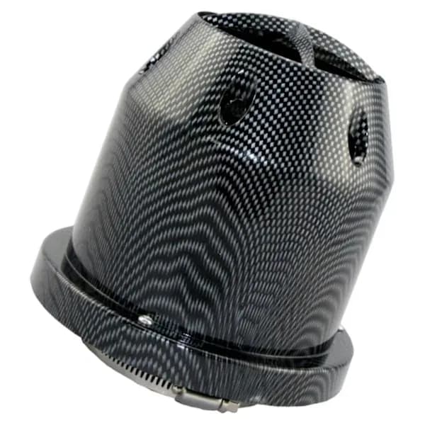 Høyflow Luftfilter i Karbonfibersvamp Modifikasjon Luftfilter Inntaksfilter 76MM Luftfilter