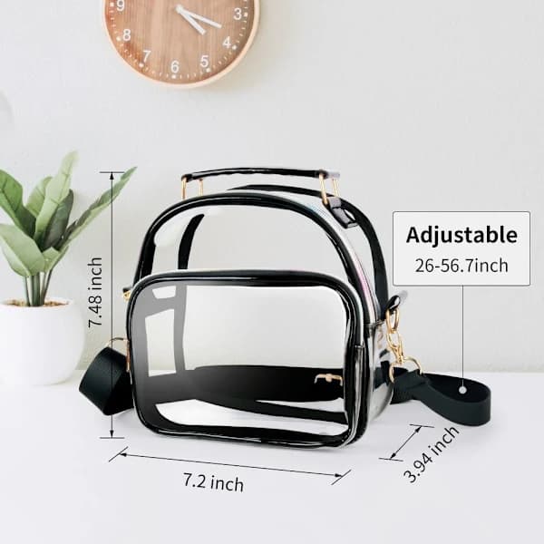 Klar taske Transparent taske SORT Black