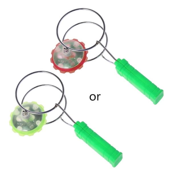Magnetisk Gyroskop Magisk Snurrande LED Färgglatt Ljus Gyro YoYo Leksaker Barn Presenter Grön