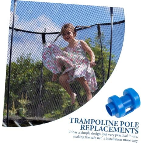 10 plastikhætter til trampolinstænger på 2,5 cm, udskiftningsstænger til trampolin (blå)