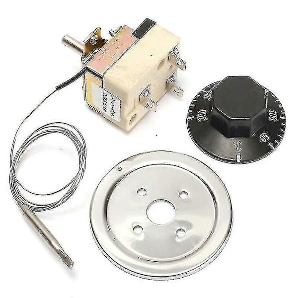 Rotary Temperaturregulator Termostat AC 250V 16A Knap 50 Til 300 Grader Celsius Temperaturkontrolkontakt Til Elektrisk Ovn