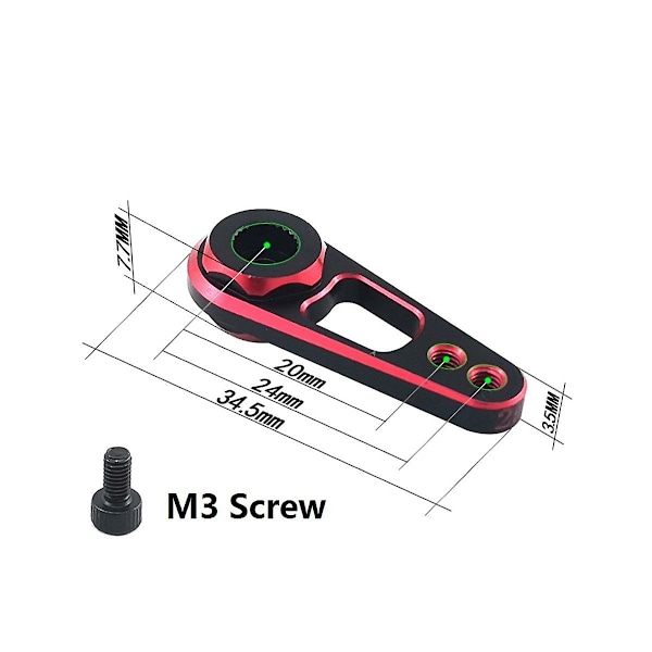 XJ-2 st Metall Doble Hull 25t Servoarm Servo Horn for 1/10 RC Bil Båt Futaba Savox Powerhd Axial Scx