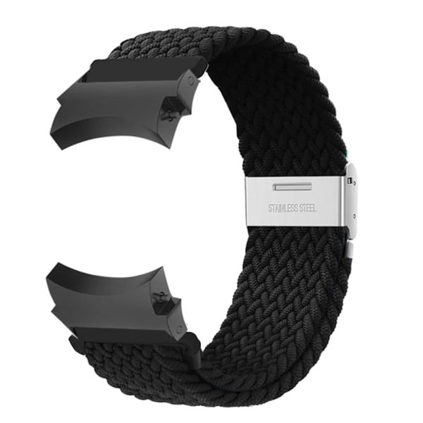 20mm armbånd for Samsung Galaxy Watch 4/5/6/ pro/classic 45mm 44mm 40mm 43mm 47mm Ingen gliper Nylonarmbånd correa Galaxy watch 6 armbånd Svart