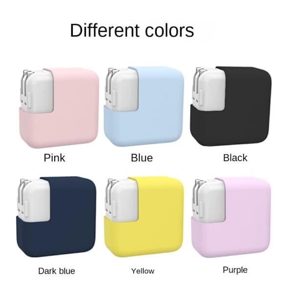 Strømadapterdeksel Elastisk Beskyttelse ROSA RØD 30W 30W Rose Red 30W-30W