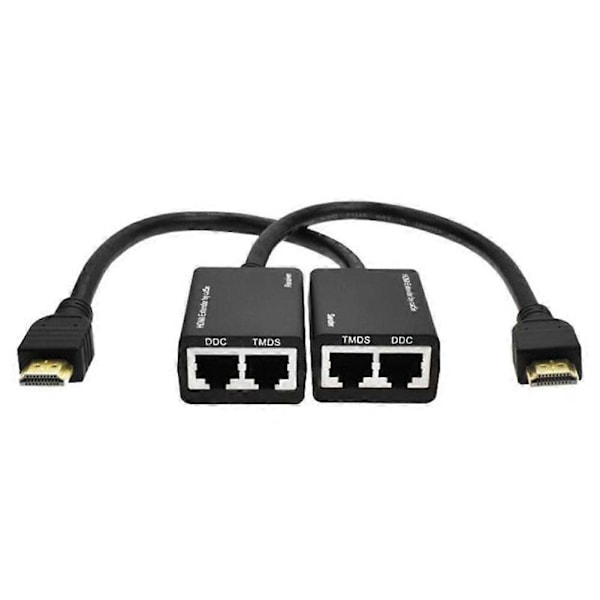 XJ-1 Par RJ45 CAT5e CAT6 UTP LAN Ethernet Extender Repeater 1080P 3D opptil 30m Sender og Mottaker