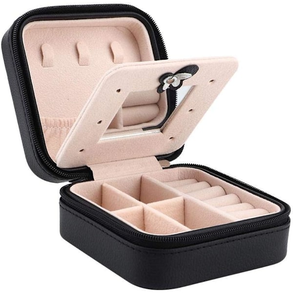 XJ-To-etagers Smykkeskrin Organizer Display Opbevaringstaske Gave Smykkeskrin Rejse Bærbar Opbevaringstaske til Øreringe Halskæder Armbånd Ring Gave