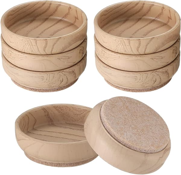 8 st Filtkoppar, Runda Möbelkoppar, Halkfria Golvbensskydd, 6 cm Dynor för Möbelfötter, Stolsben