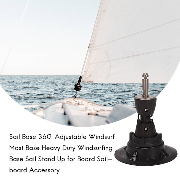 XJ-Sail Base 360 Justerbar Vindsurf Mast Base Kraftig Vindsurfingsbase Seil Stå Opp For Brett Sa
