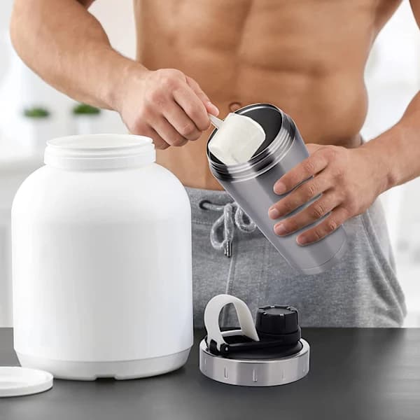 Rustfri proteinshaker - proteinshaker med kule[pl]