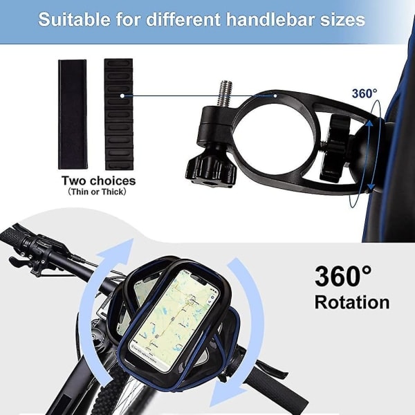 XJ-Cykel, mobiltelefonhållare, 360° rotations pekskärmsväska