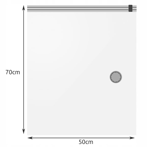 XJ Vakuumförvaringspåsar för Kläder - 50 x 70 cm - 10 st