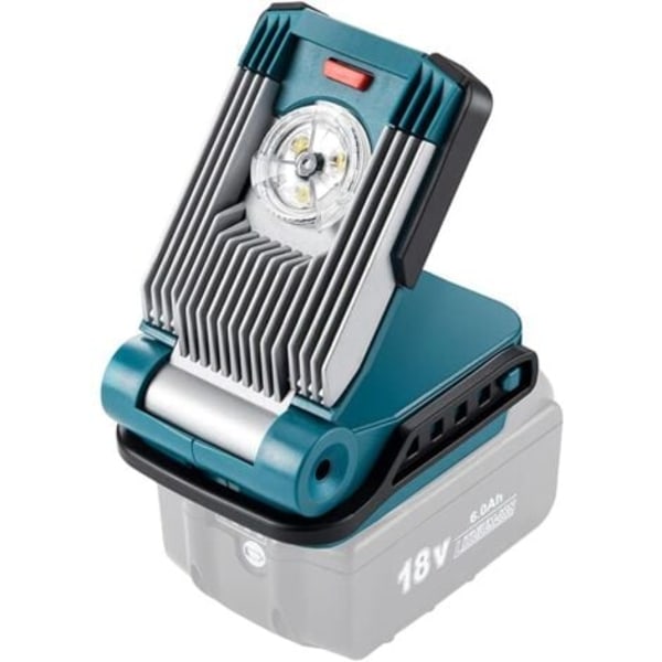 LED Arbetslampa Portabel Spotlight, 420LM 9W Byggarbetsplatsbelysning Kompatibel med Makita Drivna Arbetslampor, Sladdlös Nödbelysning Utomhus Inomhus Säkerhet Li