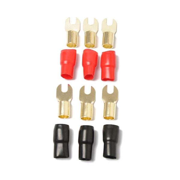 XJ-3 Paria Liittimet Adapterit Kupari Kullattu 0 Gauge Lapioliitin Puristus Puristus Barrier Spades Fo