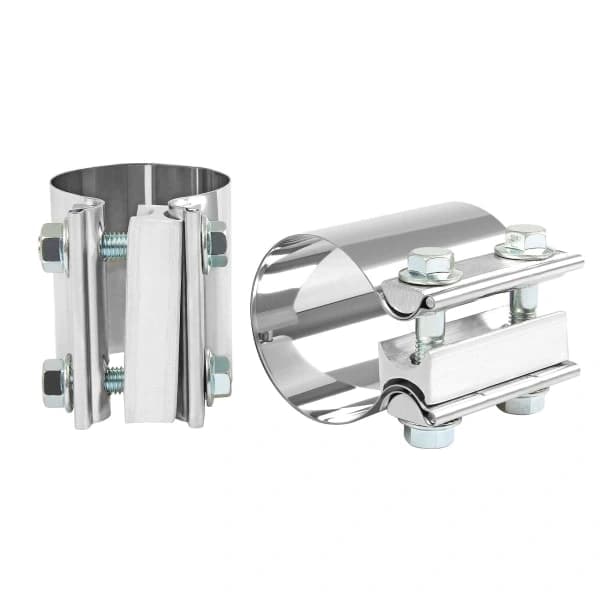 Universell eksosrørklemme i rustfritt stål, 64 mm x 76,2 mm