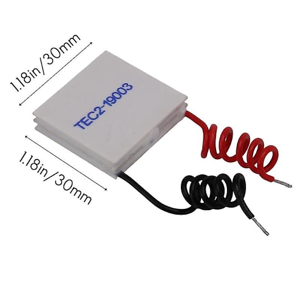 XJ-Tec2-19003 Termosähköinen jäähdytin Peltier 30x30mm 19003 Kaksoiselementtimoduuli elektroninen jäähdytys Sh