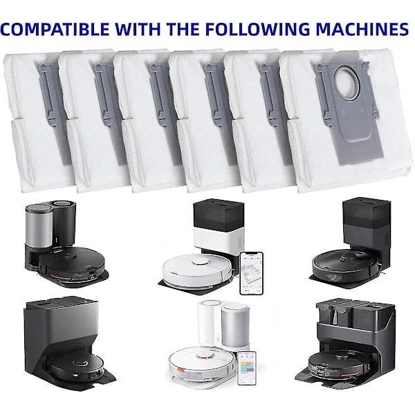 Roborock S8+/ S8 Pro Ultra/ S7 Maxv Ultra/ S7 Pro Ultra/ Q7+/ Q7 Max+/ Q8 Max+/ Q5 Pro+/ Q5+ Ultra -imurien pölypussit - B10